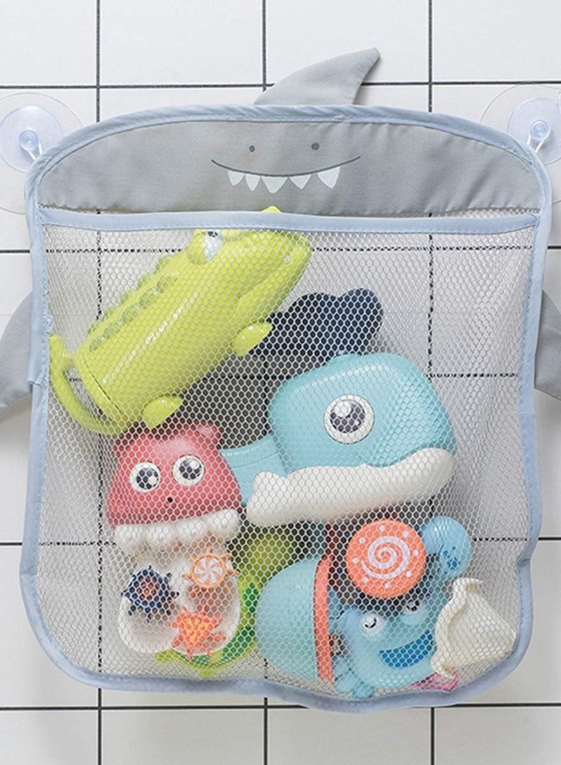 Captaintech Bath Toy Storage Net Organizer, 3 Pcs Bath Toy Hanging Organizer Set, Mold Proofing Toy Net with 6 Pcs Strong Suction Cups Hooks Adhesive Hooks, Extra Durable Washable Mesh - Image 2