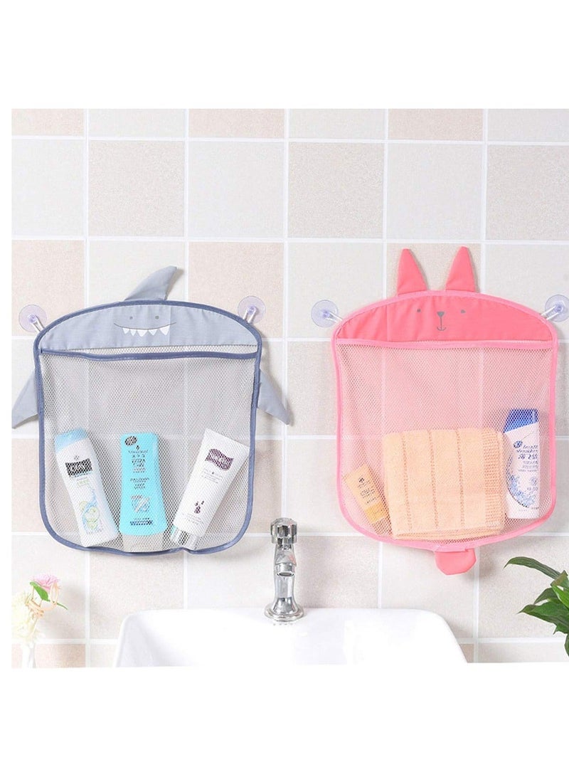 Captaintech Bath Toy Storage Net Organizer, 3 Pcs Bath Toy Hanging Organizer Set, Mold Proofing Toy Net with 6 Pcs Strong Suction Cups Hooks Adhesive Hooks, Extra Durable Washable Mesh - Image 4