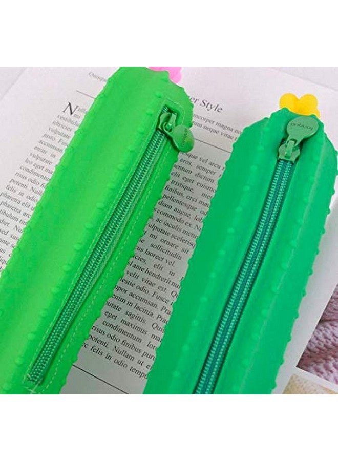 HOMIES INTERNATIONAL HOMIES INTERNATIONAL Homies Silicone Cactus Shape Pencil Stationary Purse Pouch Wallet, 1 Piece (Colour Sent at Random)  - Image 4