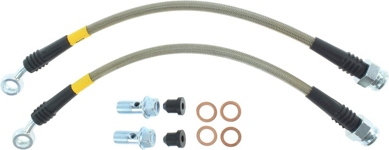 StopTech 950.45502 Stainless Steel Braided Brake Hose Kit Rear Stainless Steel Braided Brake Hose Kit - Image 4