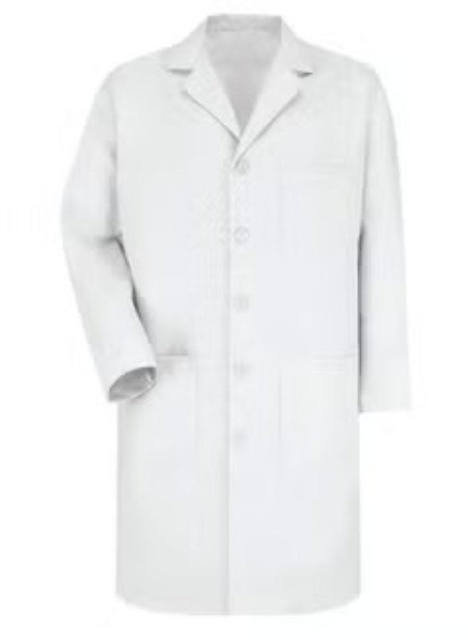 Professional Lab Coat for Men and Women, Polycotton, Unisex, White, Large
