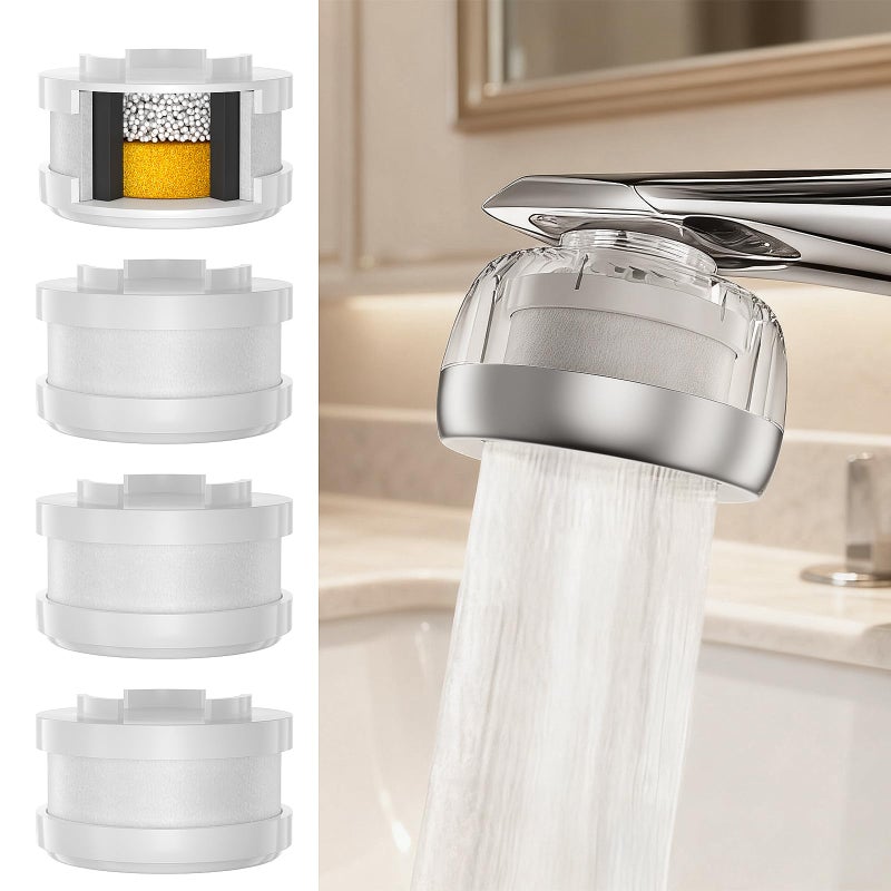 Tylola LongLasting Bathroom Sink Faucet Water Filter .Removes 99% Chlorine Heavy Metals. Hard Water Softener. Kitchen Purifier. Relieve Dry, Rough&Itchy Skin, Suitable for Sensitive Skin.TWF Series - Image 1