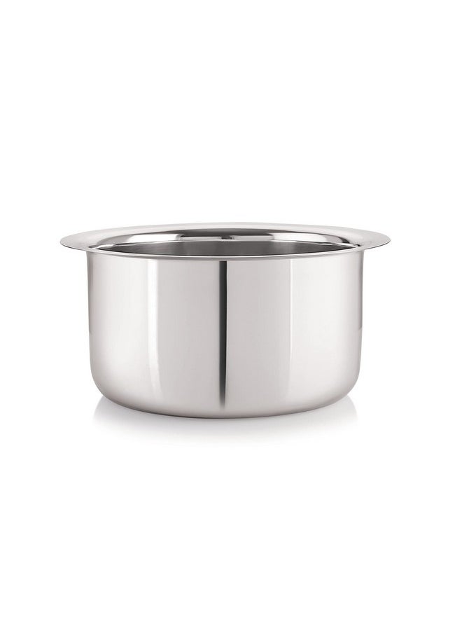 Neelam - Neelam Stainless Steel 10 (22g) Laser Etching Flat Bottom Tope, 1100 ml, Silver - Image 1
