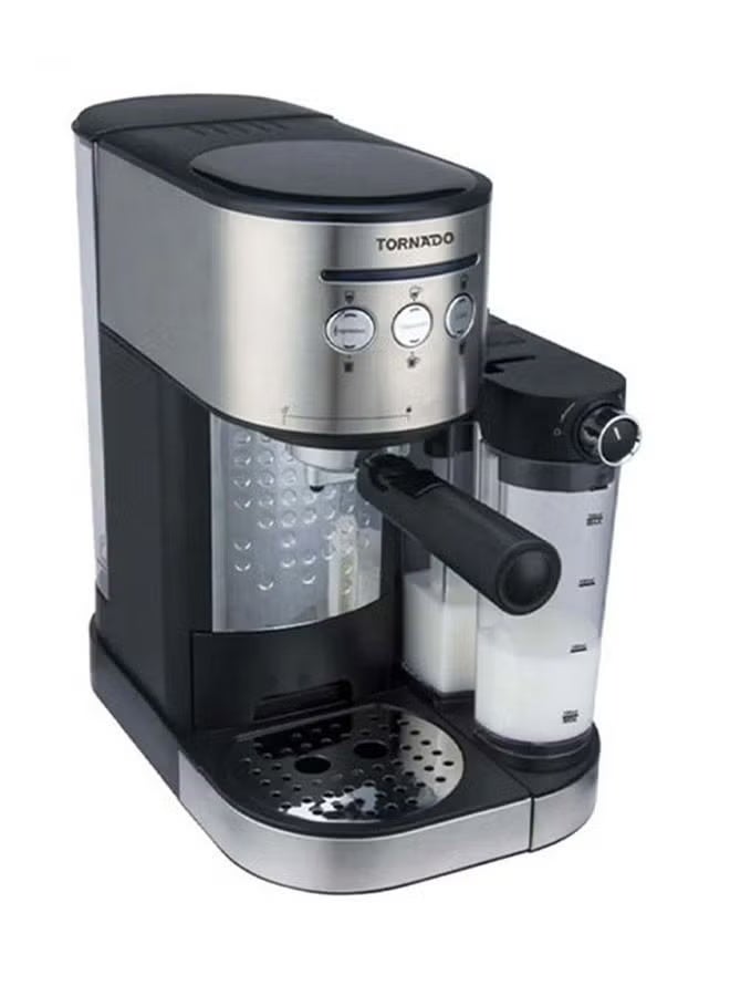 تورنيدو ماكينة إسبريسو أوتوماتيك تورنيدو – 15 بار – 1.2 لتر – ستانلس ستيل – 1470 وات – TCM-14125 - Image 2