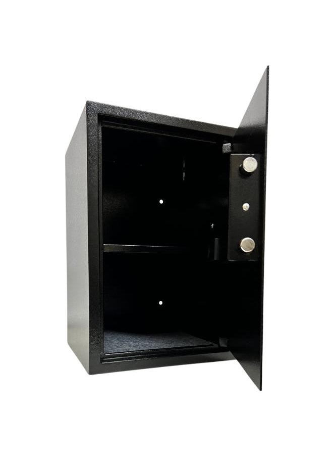 LOTFY GROUP Electronic Digital Safe - Dual Entry Lock Box with 2 Override Keys - Personal Home Safe for Medicine, Jewelry, Handguns, and More by LOTFY GROUP (Black) ( H50 * W35 * D31 CM )  - Image 3