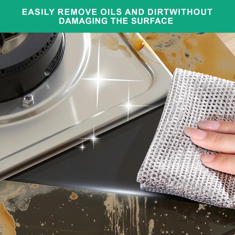 BTIFU 10 Pcs Multipurpose Wire Dishwashing Rag,Reusable Non-Scratch Wire Dishcloth,Metal Dish Cloth Wet and Dry,for Kitchen Cleaning,Sinks,Dishes,Stove Top,Dimensions(7.87X7.87) - Image 2