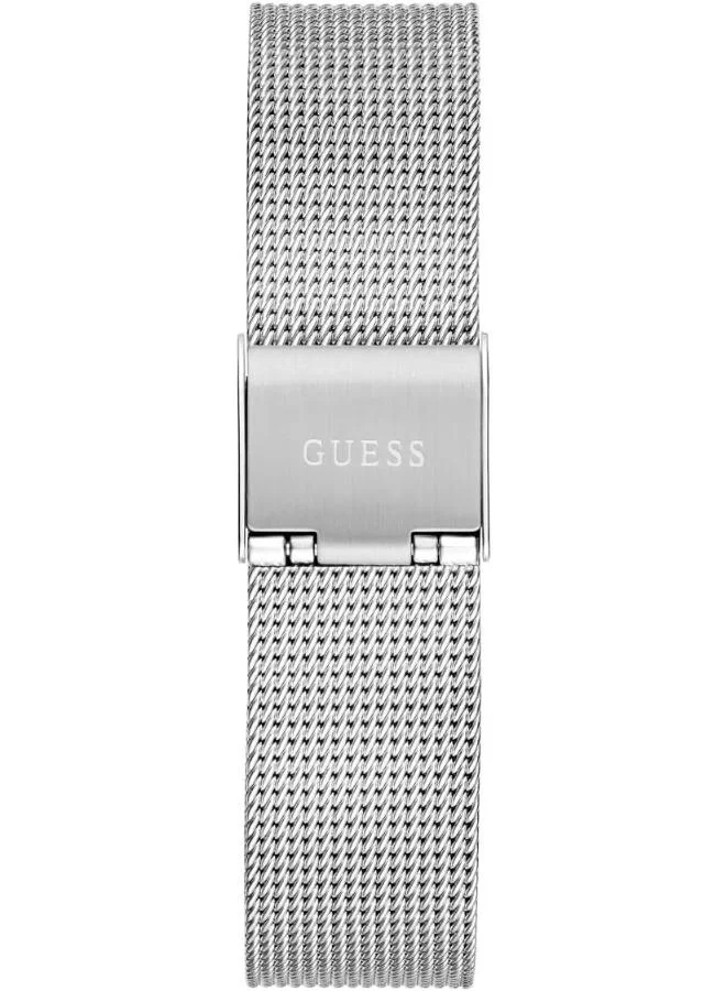 GUESS GLITZ PLAQUE Steel Mesh 34 mm Analog Watch