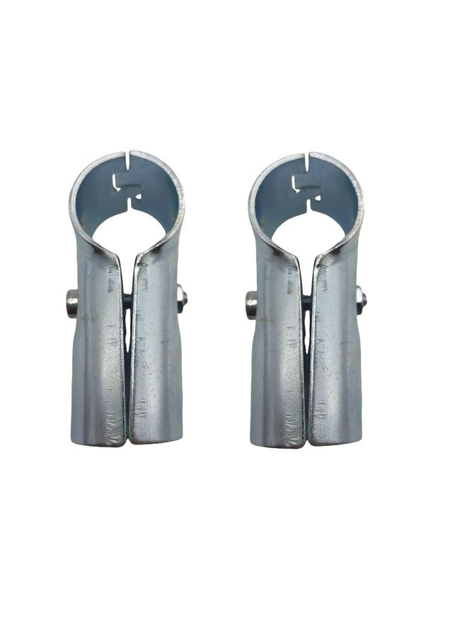 FLEXKEA 2 Pcs T Clamps Pipe Connector Metal Fittings,Structural Pipe Connector Joint,Fit OD 1-1/4 inch (32 mm) Carbon Steel End Rail Tee Clamps,Chain Link Fence,Bolts and Nuts Included - Image 1