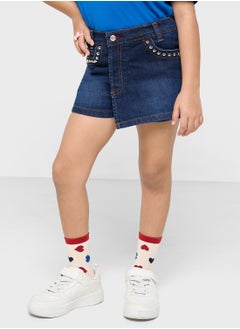 HUGO Kids Denim Mini Skort  - Image 1