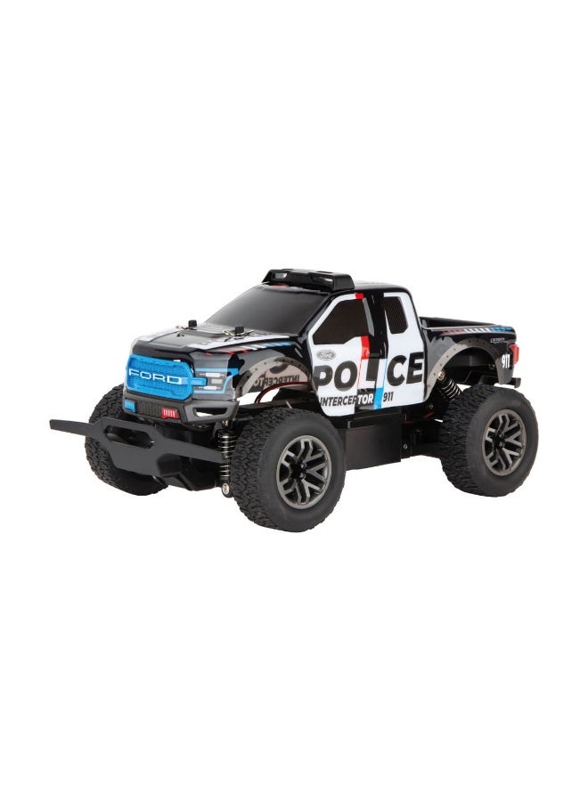 Carrera Carrera Ford F-150 Raptor Police RC Car (1:18, Black/White)  - Image 1
