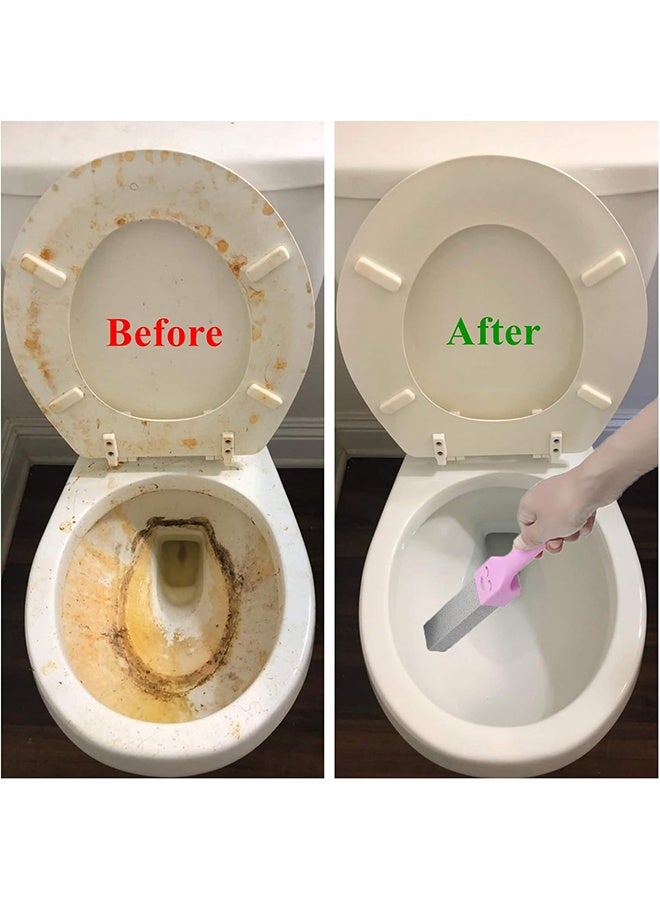 Pumice Stone Toilet Bowl Cleaner with Handle, Pumice Sticks Pumice Scouring Pad Powerfully Remove Hard Water Ring, Calcium Buildup, Cleaning Pool, Toilet, Kitchen Sink, Grill, Bathtubs, Pink - Image 5