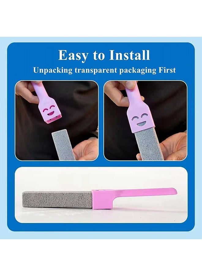 Pumice Stone Toilet Bowl Cleaner with Handle, Pumice Sticks Pumice Scouring Pad Powerfully Remove Hard Water Ring, Calcium Buildup, Cleaning Pool, Toilet, Kitchen Sink, Grill, Bathtubs, Pink - Image 4