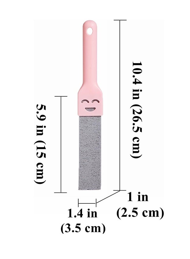 Pumice Stone Toilet Bowl Cleaner with Handle, Pumice Sticks Pumice Scouring Pad Powerfully Remove Hard Water Ring, Calcium Buildup, Cleaning Pool, Toilet, Kitchen Sink, Grill, Bathtubs, Pink - Image 2