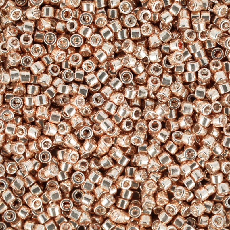 Miyuki DB-411 7.2g Galvanized Gold Delica Seed Beads, Size 11/0 - Image 2