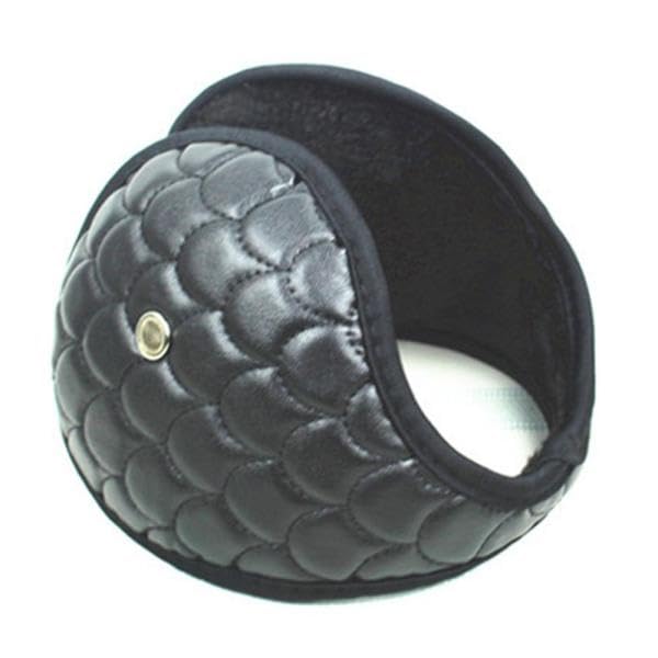 CLOTHERA Black Comfortable Furry Inner & PU Leather Warm Ear Covers with air hole for Men/Women Earmuffs for Winter Cold Protection (1) - Image 4