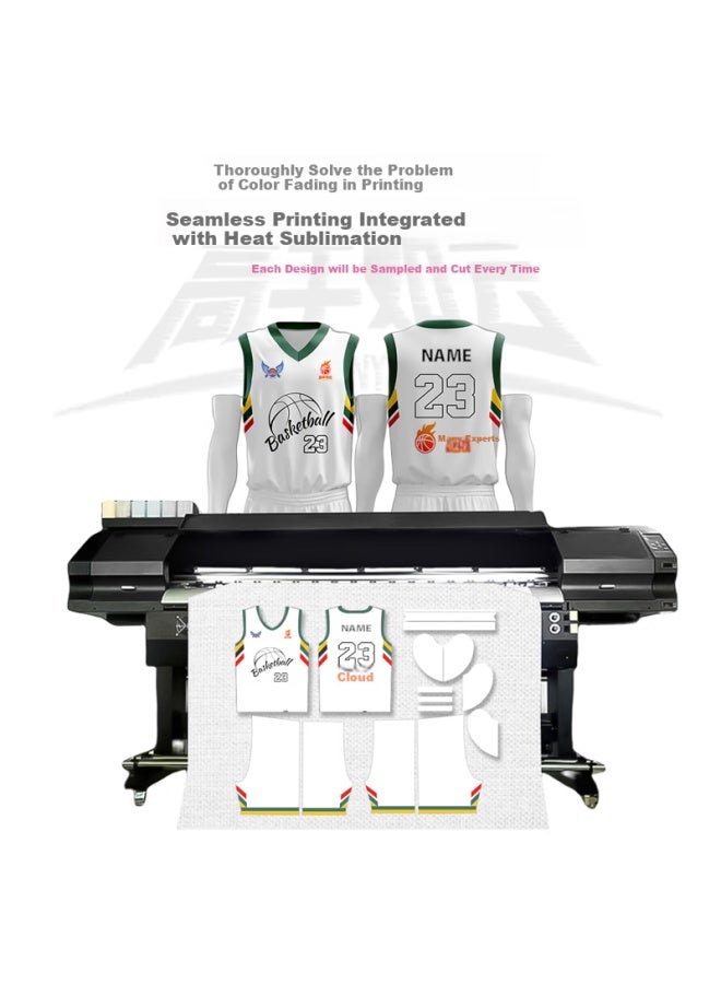 So Many Vips Full-body Customized Laser Integrated Printing And Dyeing Basketball Training Uniform For Men And Women, Customized Printing, Gsc220 White 2XL - Image 4