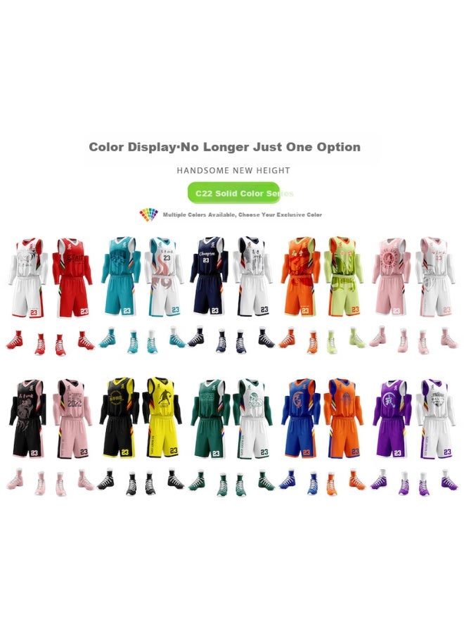 So Many Vips Full-body Customized Laser Integrated Printing And Dyeing Basketball Training Uniform For Men And Women, Customized Printing, Gsc220 White 2XL - Image 3