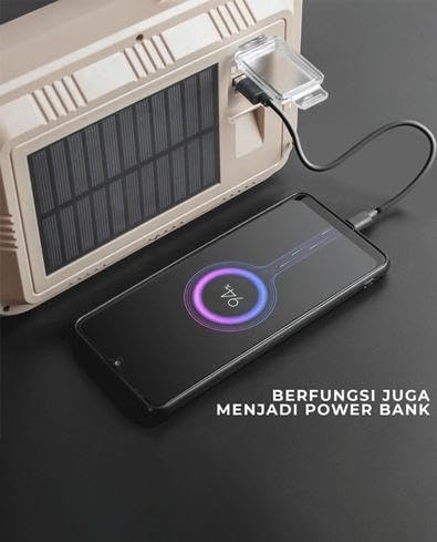 Jumix Handheld Torch Solar FlashlightUSB Rechargeable Spotlight4 Lighting Modes Abs Multifunction USB Output Solar TypeC Charging Long Range Led Searchlight with Power Display - Image 5