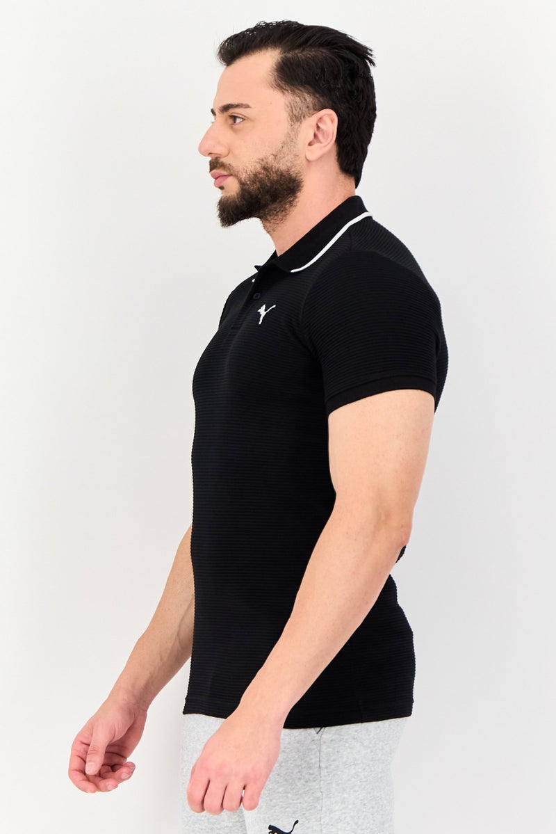 PUMA تي شيرت رياضي للرجال بلا أكمام قصير، خارجي، أسود - Image 2