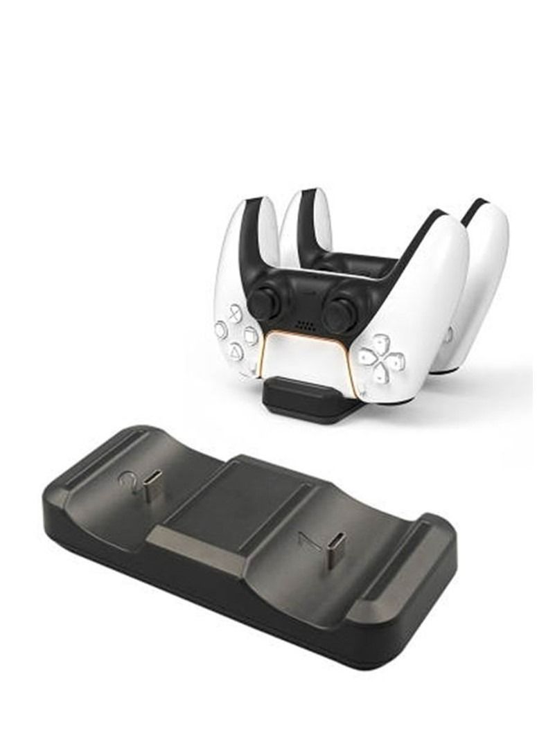 Filly Portable Charging Station for P5 Controller, Dual P5 Charging Dock, Controller Charger with 2 Removable Type C Charging Port, Wireless Charger for Playstation5 with 600mA Output - Image 1