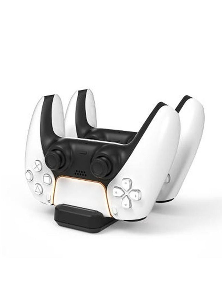 Filly Portable Charging Station for P5 Controller, Dual P5 Charging Dock, Controller Charger with 2 Removable Type C Charging Port, Wireless Charger for Playstation5 with 600mA Output - Image 4