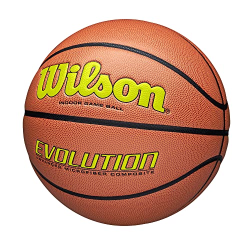 WILSON Evolution Game Basketball - Optic Yellow, Size 7 -29.5" - Image 2