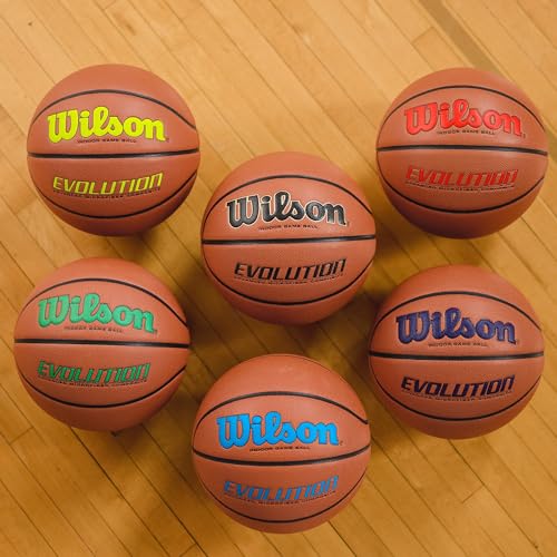 WILSON Evolution Game Basketball - Optic Yellow, Size 7 -29.5" - Image 4