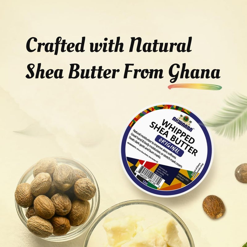 AKWAABA Whipped Shea Butter (Baby Powder) â€“ Nourishes & Moisturizes | Made with Shea Butter | No Dyes & Parabens | 12 oz / 340 g - Image 3