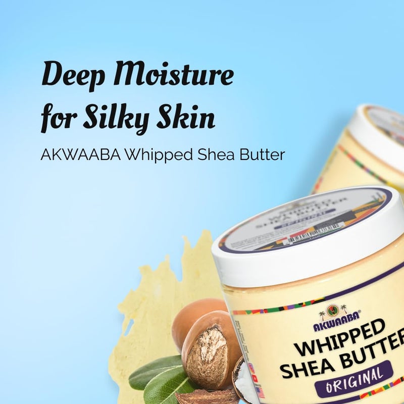 AKWAABA Whipped Shea Butter (Baby Powder) â€“ Nourishes & Moisturizes | Made with Shea Butter | No Dyes & Parabens | 12 oz / 340 g - Image 2