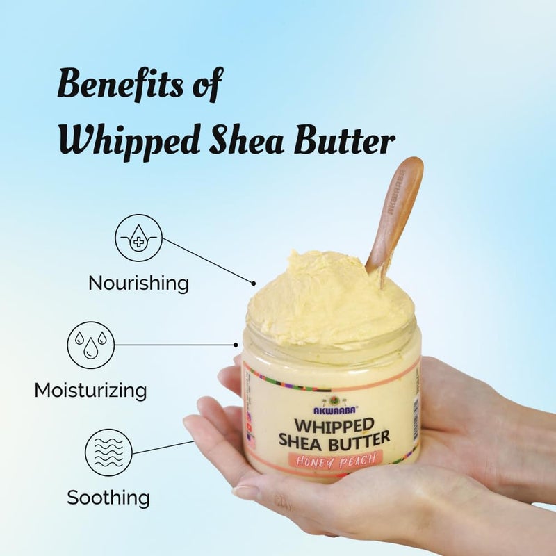 AKWAABA Whipped Shea Butter (Baby Powder) â€“ Nourishes & Moisturizes | Made with Shea Butter | No Dyes & Parabens | 12 oz / 340 g - Image 4