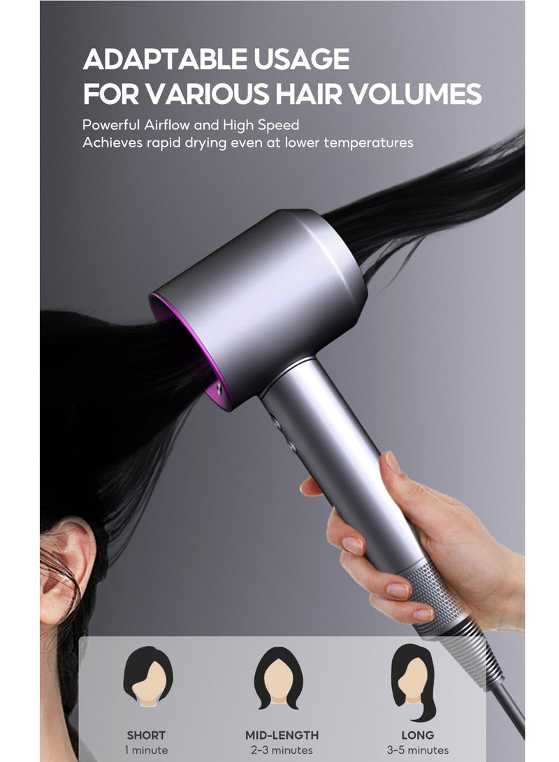 Generic Hair Dryer Turbo Smooth 30W Ultra high speed motor 62m/s volume | Powerful Dryer With Adjustable Speed Settings | 3 Speed Temperature Control with air cooling function|  Heat Settings For Customized Styling | Ionic Technology Reduces Frizz And Enhances Shine - Image 3