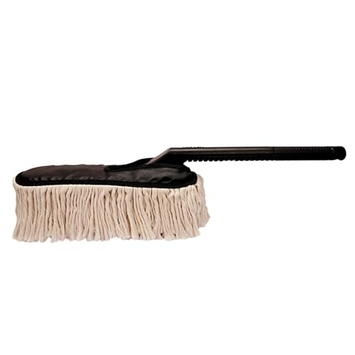 Jopasu Car Duster with Wax-Treated Cotton Strands & Long Plastic Handle | Scratch-Free Dry Dust Cleaner for Cars | Reusable Exterior Cleaning Brush - Image 4