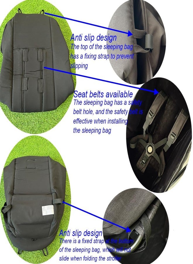Feliliber Stroller accessories winter footmuff compatible with Bugaboo Butterfly stroller, warm Socks for Bugaboo Bee stroller, rainproof fabric (Black) - Image 4