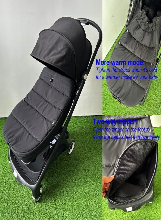 Feliliber Stroller accessories winter footmuff compatible with Bugaboo Butterfly stroller, warm Socks for Bugaboo Bee stroller, rainproof fabric (Black) - Image 5