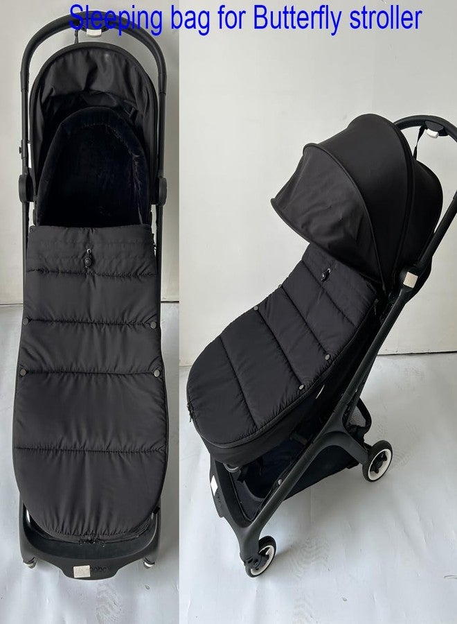 Feliliber Stroller accessories winter footmuff compatible with Bugaboo Butterfly stroller, warm Socks for Bugaboo Bee stroller, rainproof fabric (Black) - Image 2