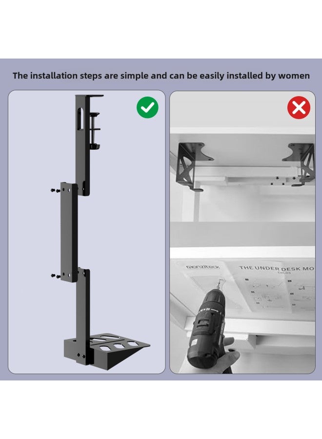 PS5 Game Console Table Clip Bracket Installation-free Anti-skid Drop Adaptive 5-55mm Table Board Three Seconds Quick Release Adjustment-Color:Black - Image 4