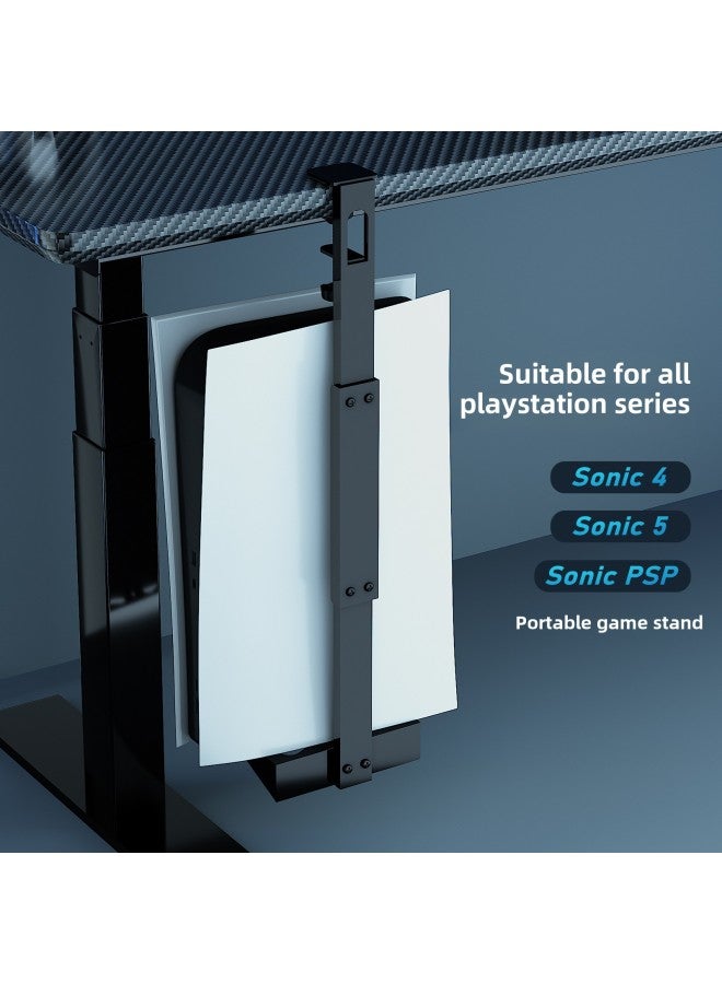 PS5 Game Console Table Clip Bracket Installation-free Anti-skid Drop Adaptive 5-55mm Table Board Three Seconds Quick Release Adjustment-Color:Black - Image 2