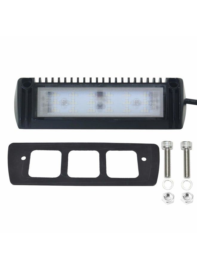 Raycharm 9" 6000K Natrual White High Lumen Output Low Current Draw, 40° Down Angled Flood Beam, 12V/24V DC 18W 1800 LM, LED Light Fixture/Work Light/Scene Light for RV & Utility Vehicle, Black, - Image 4