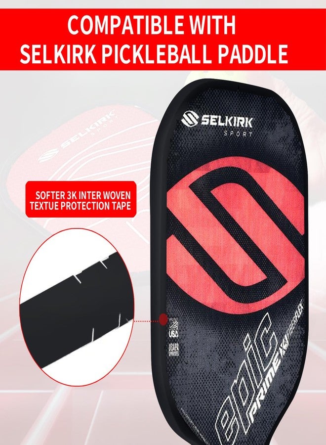 Runhike Edge Guard Tape Compatible with Selkirk, Pickleball Paddle Protective Tape for Selkirk, Guard Tape for Selkirk, Edge Guard Tape 26mm(1") for Selkirk 16mm(5/8") Thickness Edgeguard Paddle,3PCS Black - Image 3