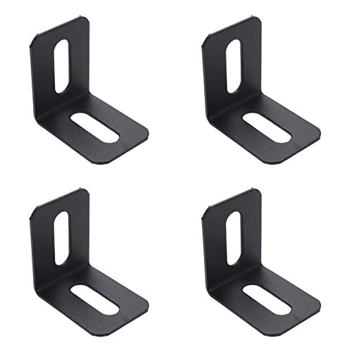 Dahszhi 4Pcs Adjustable 90 Degree L Shape Bracket Corner Connector Right Angle Brackets L Slotted Support Shelf Bracket, 1.97"x1.97"x1.5" - Image 1