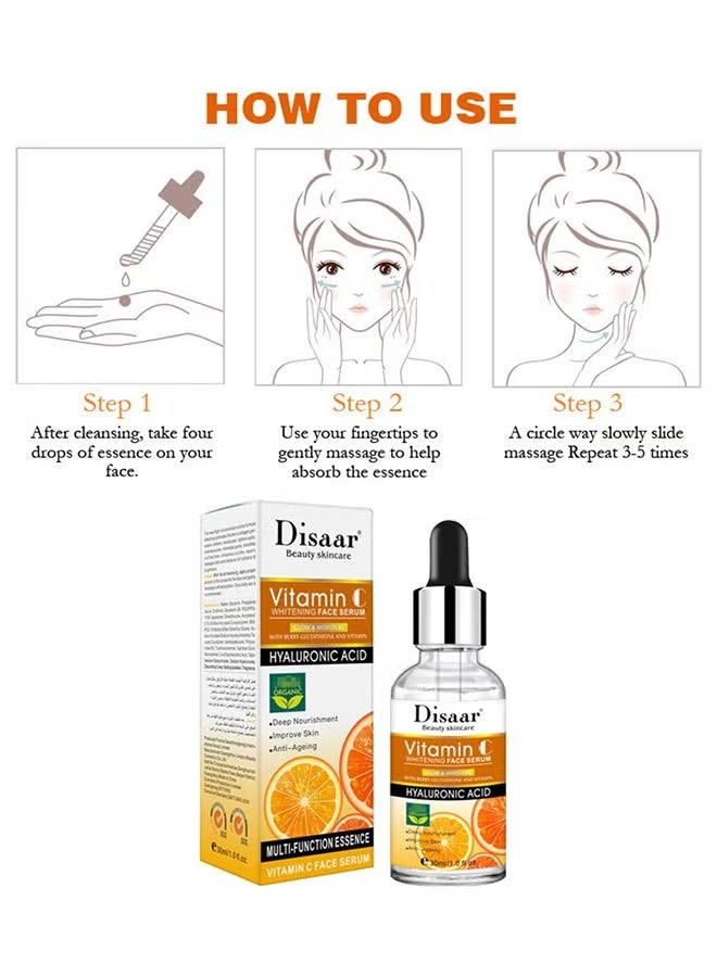 Disaar Vitamin C Hyaluronic Acid Face Serum 30ml - Image 3