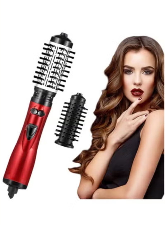 2 في 1 مصفف شعر بالهواء الساخن ومجفف شعر دوار ، مصفف شعر ملفوف بالهواء 1200 واط ، صانع تجعيد دوار مع 2 فرشاة قابلة للتبديل للشعر الجاف والمجعد والمرن - Image 1