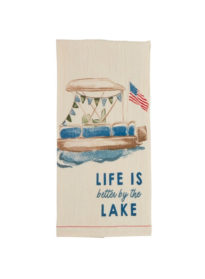 Mud Pie Life is Better Lake Icon Towel; 26" x 16 1/2"