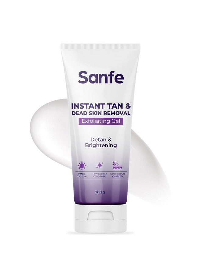 Sanfe Instant Tan & Dead Skin Removal Exfoliating Gel Visibly Removes Tan Aha Exfoliation In Minutes Smooth & Bright Skin 200G - Image 1