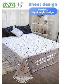 VAOdo 4PCS Star Pattern Comforter Set, Breathable Moisture Wicking Bedding Set, Skin Friendly Sheets Quilt Duvet Cover Set 180*220CM  - Image 5