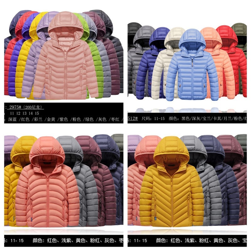 2023 Rib Clothing Men'S And Women'S Fleece-Lined Thickened Cotton-Padded Coat Hooded Down Cotton-Padded Coat Racket Cotton Children'S Clothing - Image 2