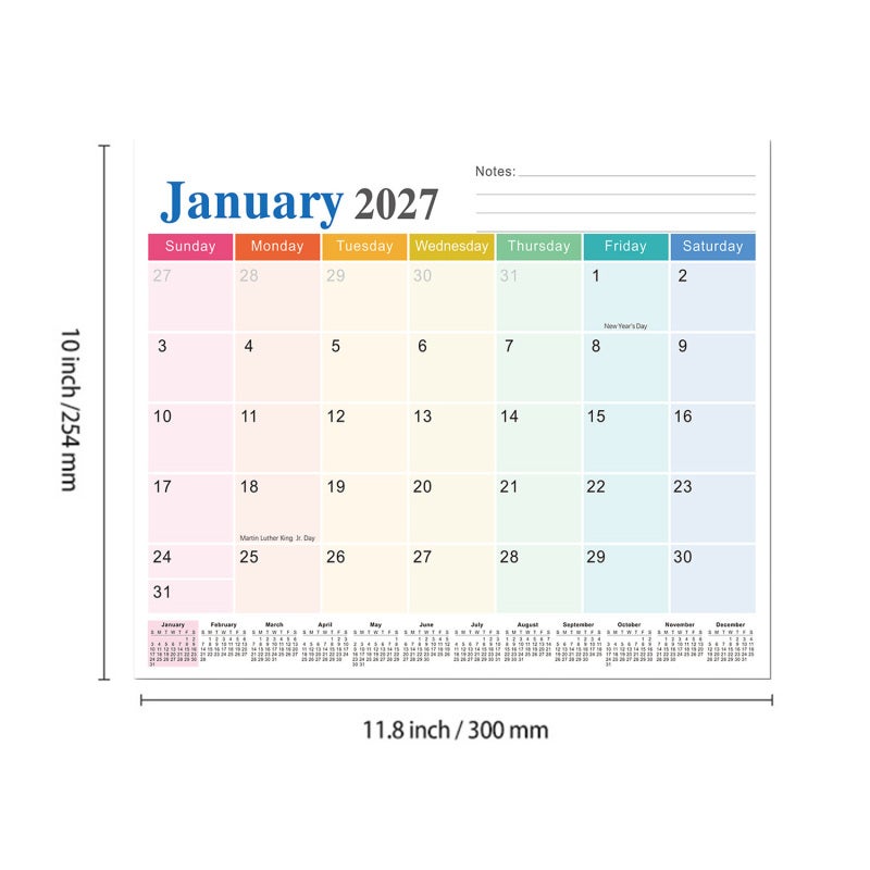 Magnetic Refrigerator Calendar: 18-Month Coverage, Strong Magnetic Hold, Clear English Layout - Waterproof Durable Paper for Busy Families and Professionals - Image 4