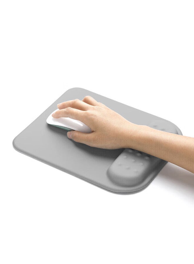 Bubm Memory Foam Mouse Pad Wrist Rest, Cute Creative Simple Silicone Laptop Mouse Wrist Support, Hand And Wrist Pad For Men, Jsm-b Gray - Image 2