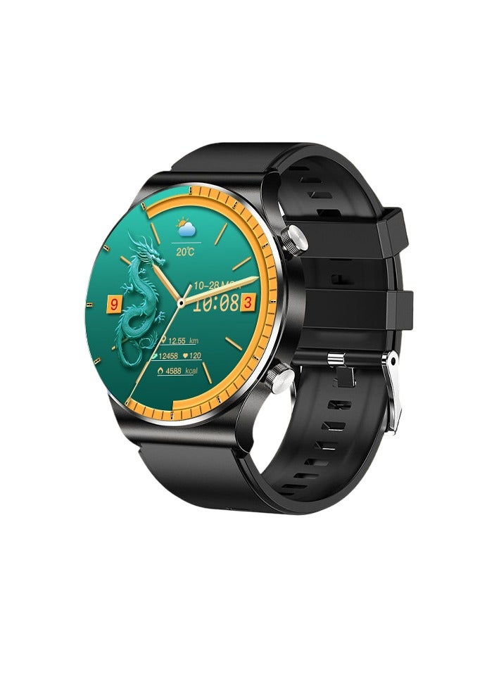 Watch 10 Smart Watch, Multi Function NFC Waterproof Bluetooth Call Watch, Lightweight And Comfortable Health Monitoring Watch With Oxygen Heart Rate Monitoring, (1pc, Silicone Strap, Black) - Image 1