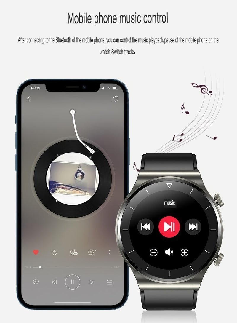 Watch 10 Smart Watch, Multi Function NFC Waterproof Bluetooth Call Watch, Lightweight And Comfortable Health Monitoring Watch With Oxygen Heart Rate Monitoring, (1pc, Silicone Strap, Black) - Image 2